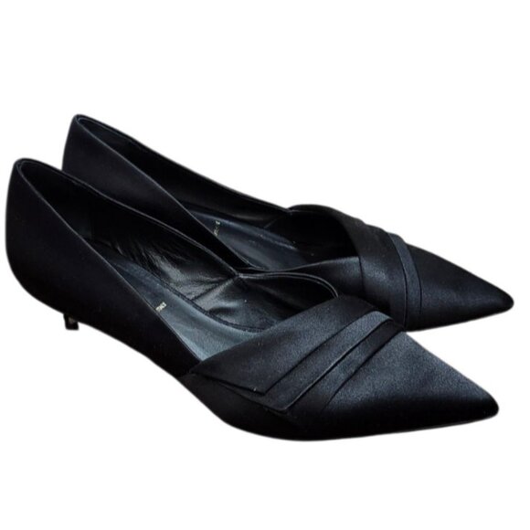 Something Bleu Brenna Kitten Heel HANDCRAFTED IN ITALY BY ARTISAN SHOEMAKERS - Picture 8 of 15